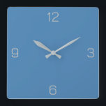 Steel Blue 4682B4 Colour - Add a Name Option Square Wall Clock<br><div class="desc">A full scale PNG image based on the HEX code (six-digit hex triplet) shown. Use this code to mix, match and customise any other item to go with this, or to add to other collections. Hex codes may be used to customise most text and background colours on Zazzle products. You...</div>