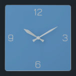 Steel Blue 4682B4 Colour - Add a Name Option Square Wall Clock<br><div class="desc">A full scale PNG image based on the HEX code (six-digit hex triplet) shown. Use this code to mix, match and customise any other item to go with this, or to add to other collections. Hex codes may be used to customise most text and background colours on Zazzle products. You...</div>