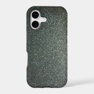 Steel Blue Grey Faux Glitter