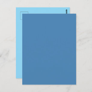 Steel Blue Grey Solid Colour Postcard
