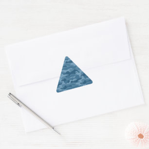 Steel Blue Monocolor Camo Triangle Sticker