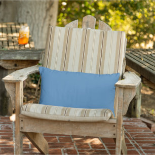 Steel Blue Outdoor Lumbar Pillow