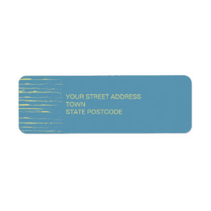Steel Blue Return Address Label