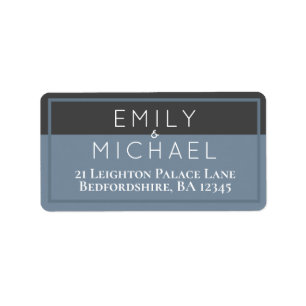 Steel Blue Return Address Labels