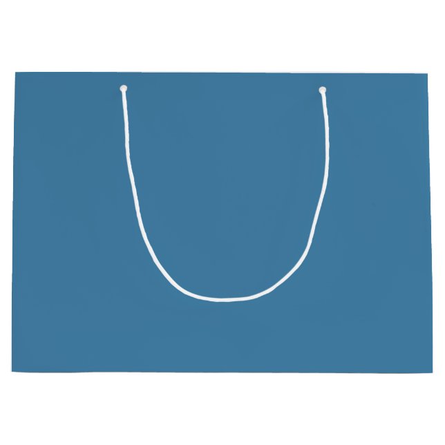 Steel Blue Solid Blank Colour Large Gift Bag (Front)
