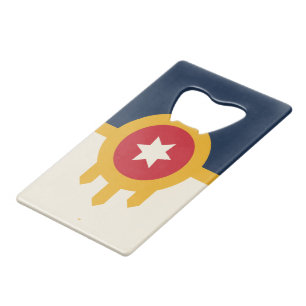 Steel Bottle Opener flag of Tulsa, Oklahoma