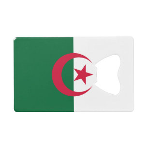 Steel Bottle Opener with flag of Algeria