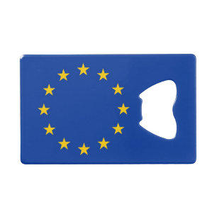 Steel Bottle Opener with flag of European Union
