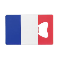 Steel Bottle Opener with flag of France