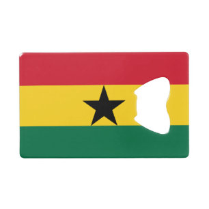 Steel Bottle Opener with flag of Ghana