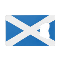 Steel Bottle Opener with flag of Scotland, UK