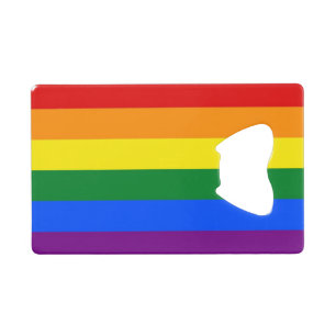 Steel Bottle Opener with Pride flag of LGBT