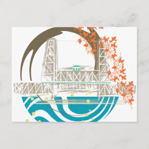 Steel Bridge Portland Postcard