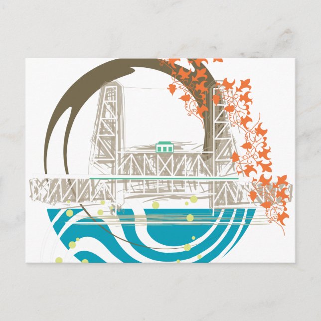 Steel Bridge Portland Postcard (Front)