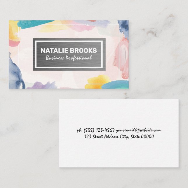 Steel Brushed | Artistic Background Business Card (Front/Back)