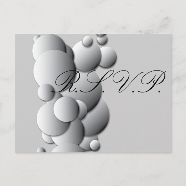 Steel Bubbles RSVP Invitation Postcard (Front)
