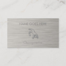 "Steel" Chiropractor Business Cards