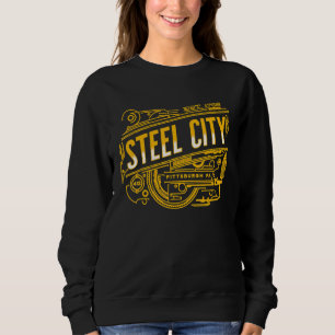 Steel City Pittsburgh Pennsylvania 412 Home Vintag Sweatshirt
