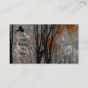 Steel Crow Art Grunge Business Card