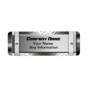 Steel Diamond Pattern Metal Labels