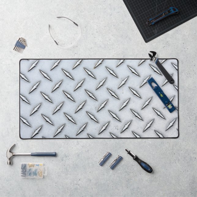 Steel Diamond Plate Desk Mat (Workstation)
