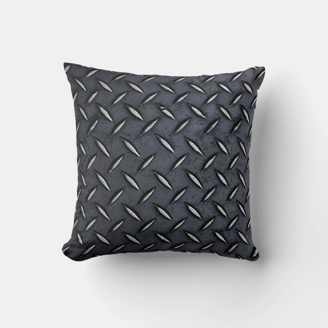 Steel Diamond Plate Look pillow (Front)