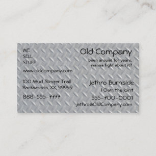 Steel Diamond Plated Safety Panel Business Card