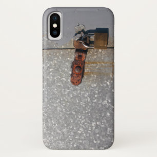 Steel doors locked with a rusty padlock Case-Mate iPhone case