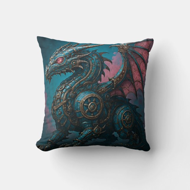 Steel Dragon Cushion (Front)