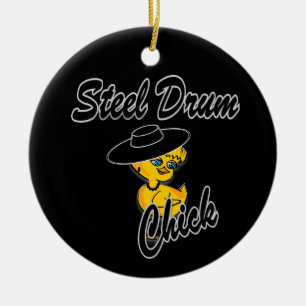 Steel Drum Chick #4 Ceramic Tree Decoration
