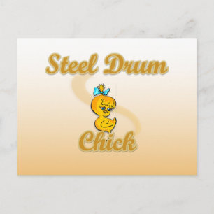 Steel Drum Chick Postcard