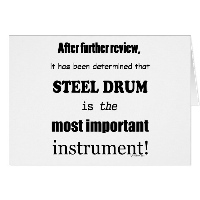 Steel Drum Most Important Instrument (Front Horizontal)