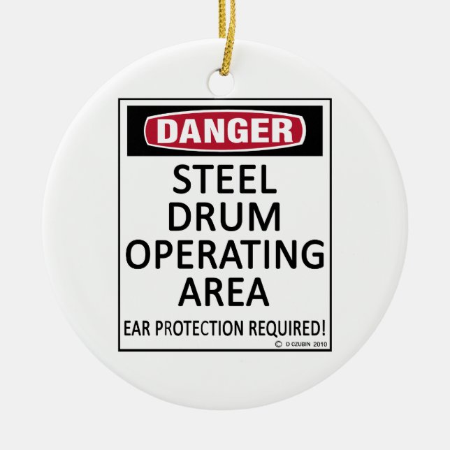 Steel Drum Operating Area Ceramic Tree Decoration (Front)