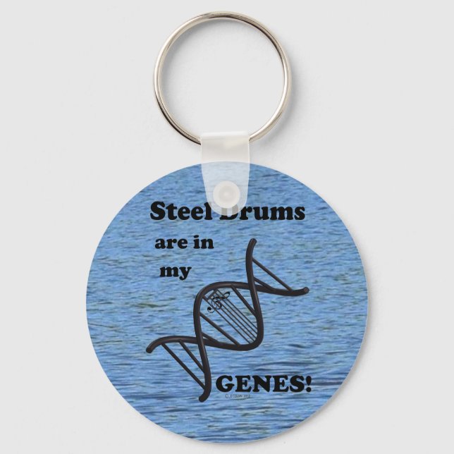 Steel Drums Are In My Genes Key Ring (Front)
