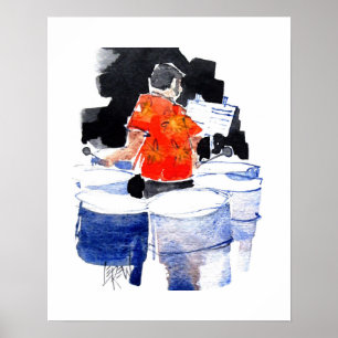 Steel Drums Bass Player / Artist Larry Lerew Poster