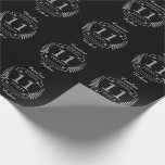 Steel Eleventh wedding anniversary 11 years Wrapping Paper<br><div class="desc">A design to celebrate 11 years of marriage. This design has a grey (steel) coloured laurel design on a black background. Steel is the traditional gift for this occasion. The text reads Steel 11 years anniversary. A romantic design to celebrate your 11th year of marriage. If you would like any...</div>
