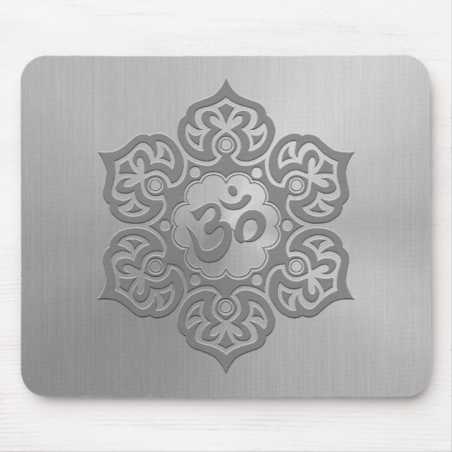Steel Floral Ohm Design Mouse Pad (Front)