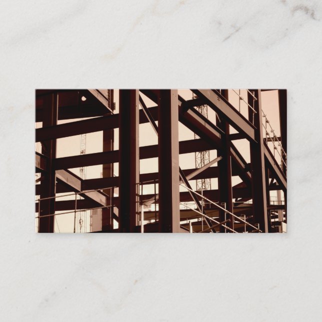 Steel Frame Construction II, Mini Photo Business Card (Front)