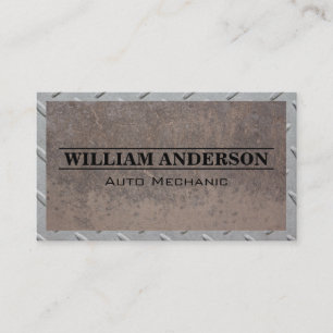 Steel Frame Pattern Rusted Old Metal Business Card