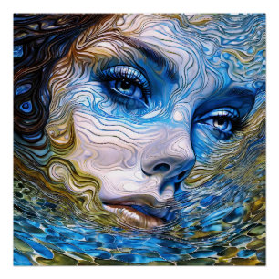 “Steel Gaze” - Women In Water Poster