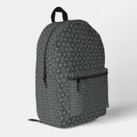 Steel Grey Geometric flower Pattern