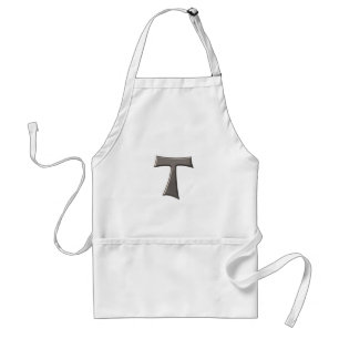 Steel Grey Look Franciscan Tau Cross Standard Apron