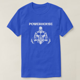 STEEL HEART BLUE TRAINING GRAPHIC POWERHOUSE MEN'S T-Shirt