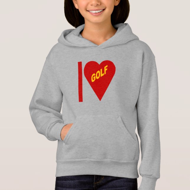 Steel hooded trim girls I LOVE GOLF (Front)