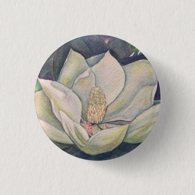 Steel Magnolia 3 Cm Round Badge (Front)
