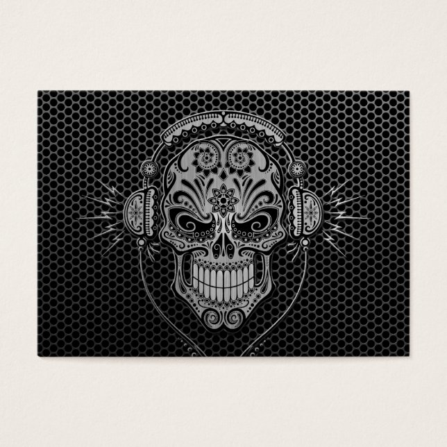 Steel Mesh DJ Sugar Skull (Front)