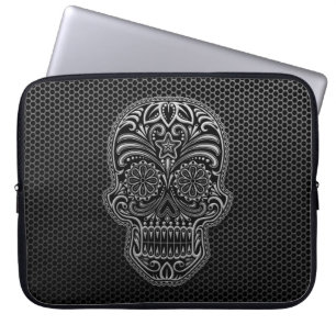 Steel Mesh Sugar Skull Laptop Sleeve