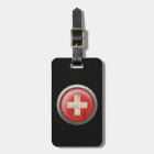 Steel Mesh Swiss Flag Disc Graphic