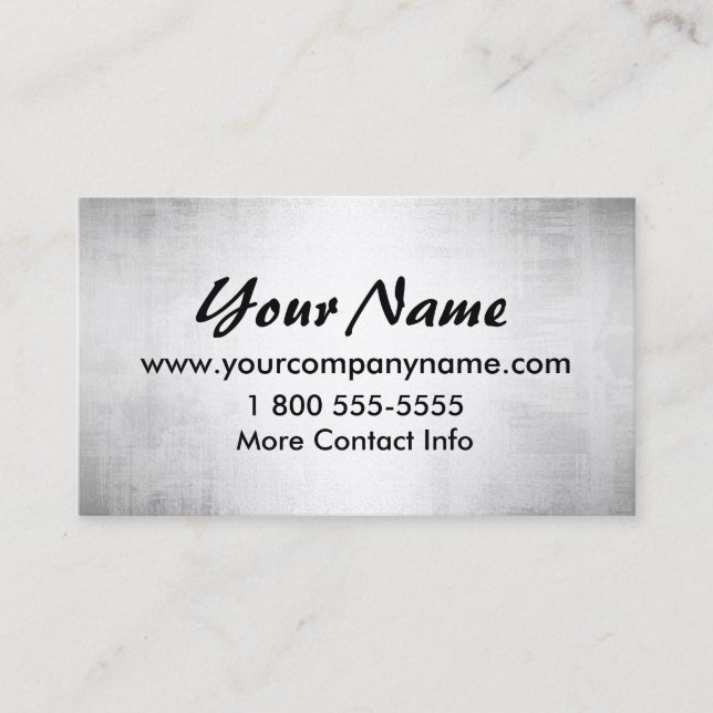 Steel Metal Look Indestructible Business Cards (Front)