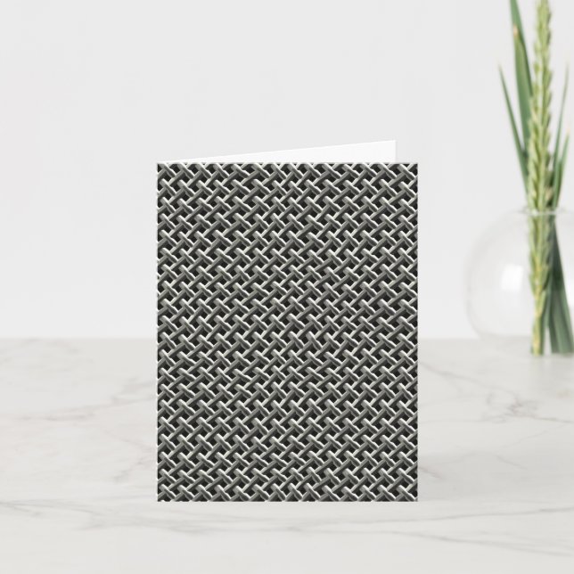 Steel Metal Mesh Pattern (faux) Card (Front)
